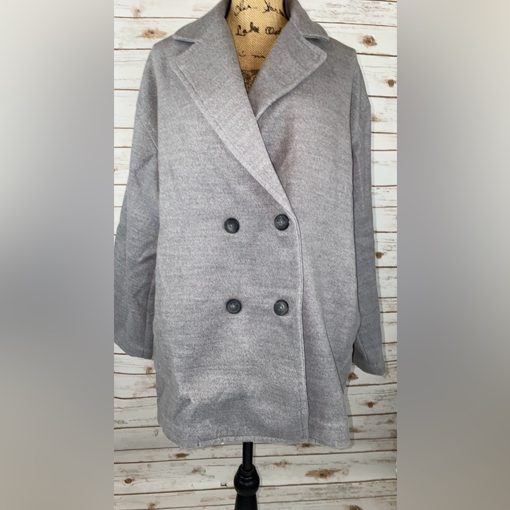 NWT Free People Hannah Slouchy Blazer- Washed Black - Picture 4 of 9